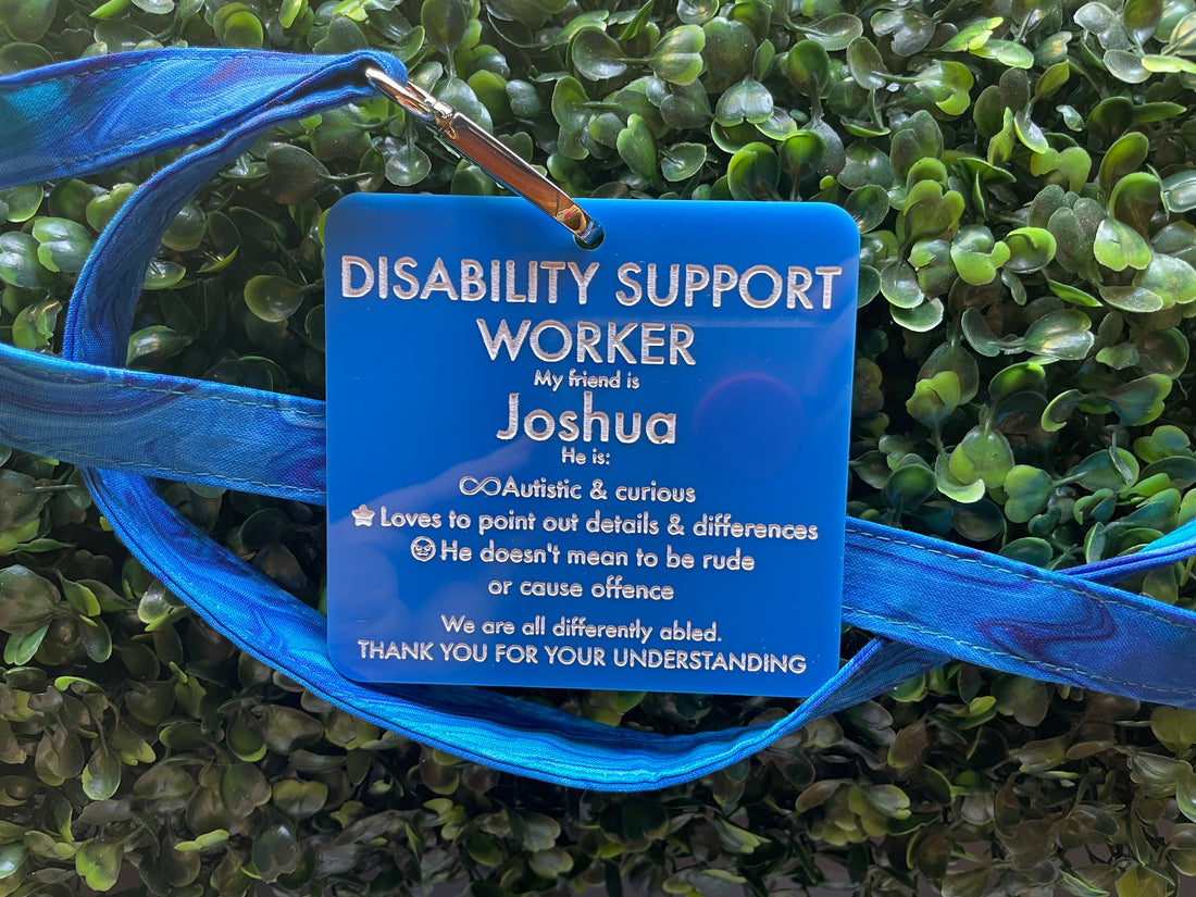 Disability Support Worker tag & lanyard