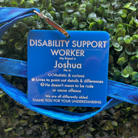 Disability Support Worker tag & lanyard