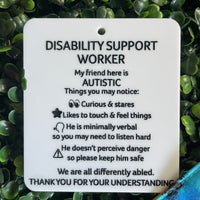 Disability Support Worker tag & lanyard