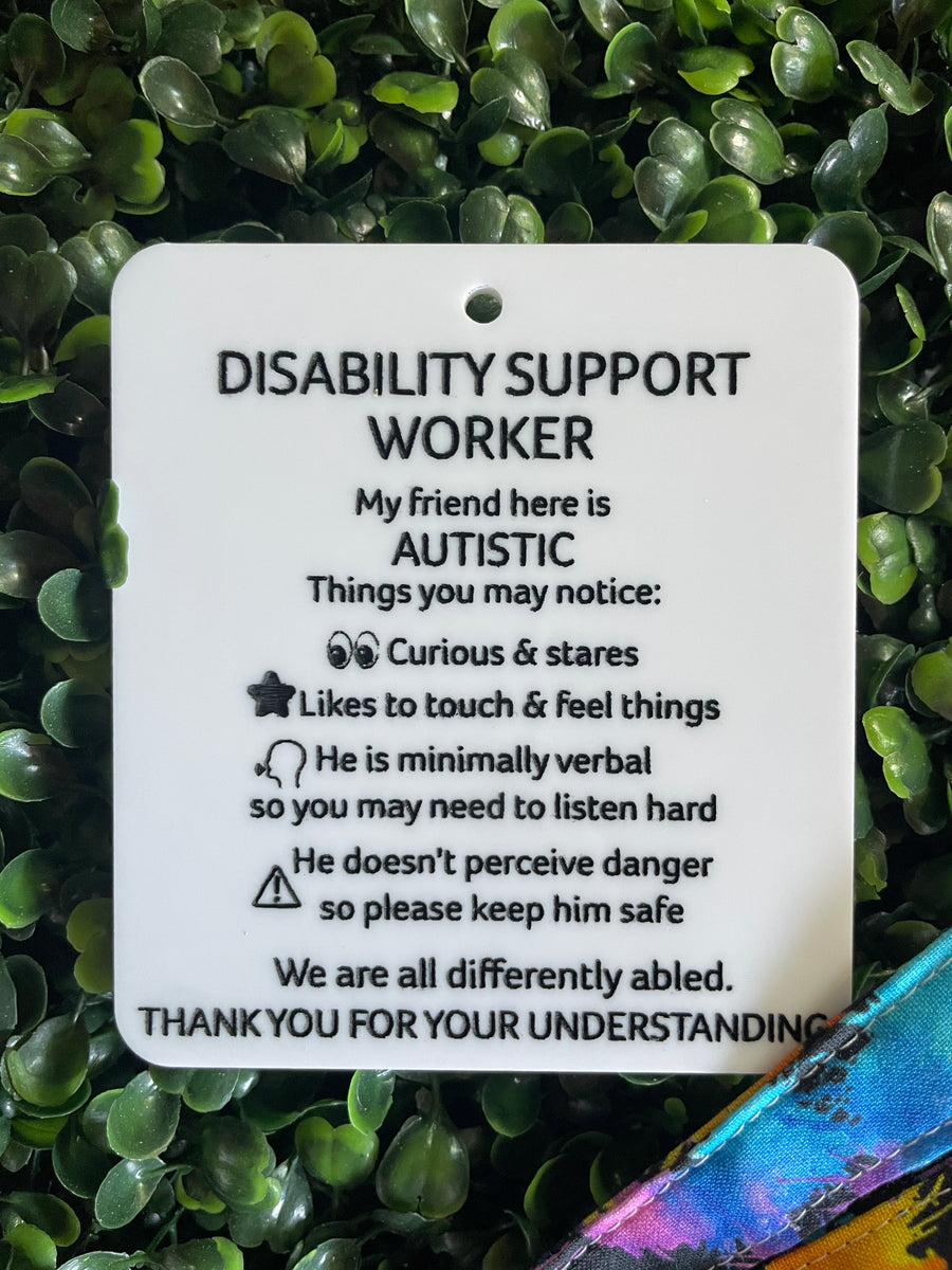 Disability Support Worker tag & lanyard