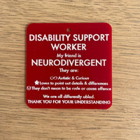 Disability Support Worker tag & lanyard