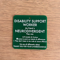 Disability Support Worker tag & lanyard