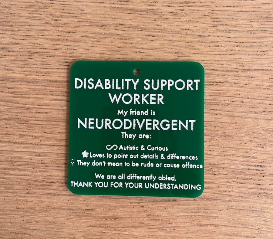 Disability Support Worker tag & lanyard