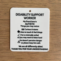 Disability Support Worker tag & lanyard