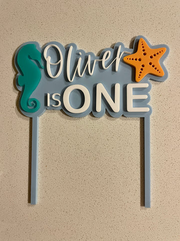 Under The Sea cake topper