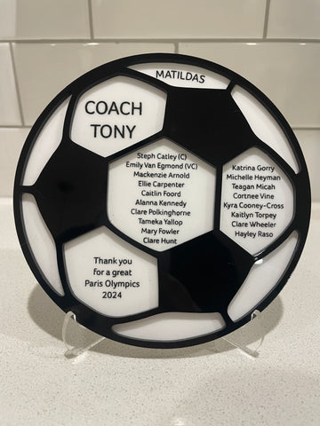 Soccer Coach Thank You Plaque