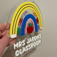 Acrylic Classroom Sign - Stationary Design