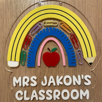 Acrylic Classroom Sign - Stationery Design