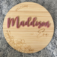 Personalised Newborn Welcome Sign – Maddison Eve Design