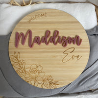 Personalised Newborn Welcome Sign – Maddison Eve Design