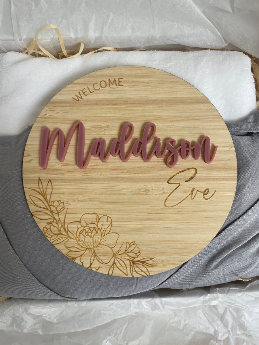 Personalised Newborn Welcome Sign – Maddison Eve Design