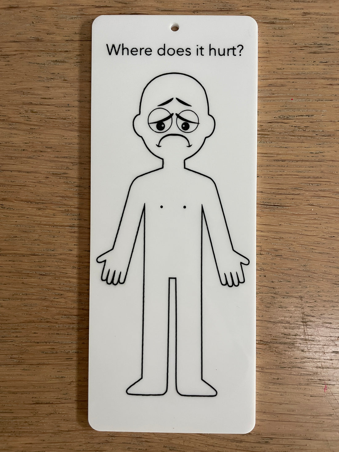 Portable “Where Does It Hurt?” Body Board – Double-Sided (Front & Back of Body)