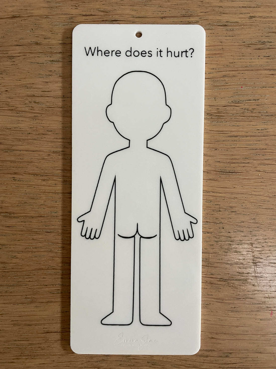 Portable “Where Does It Hurt?” Body Board – Double-Sided (Front & Back of Body)