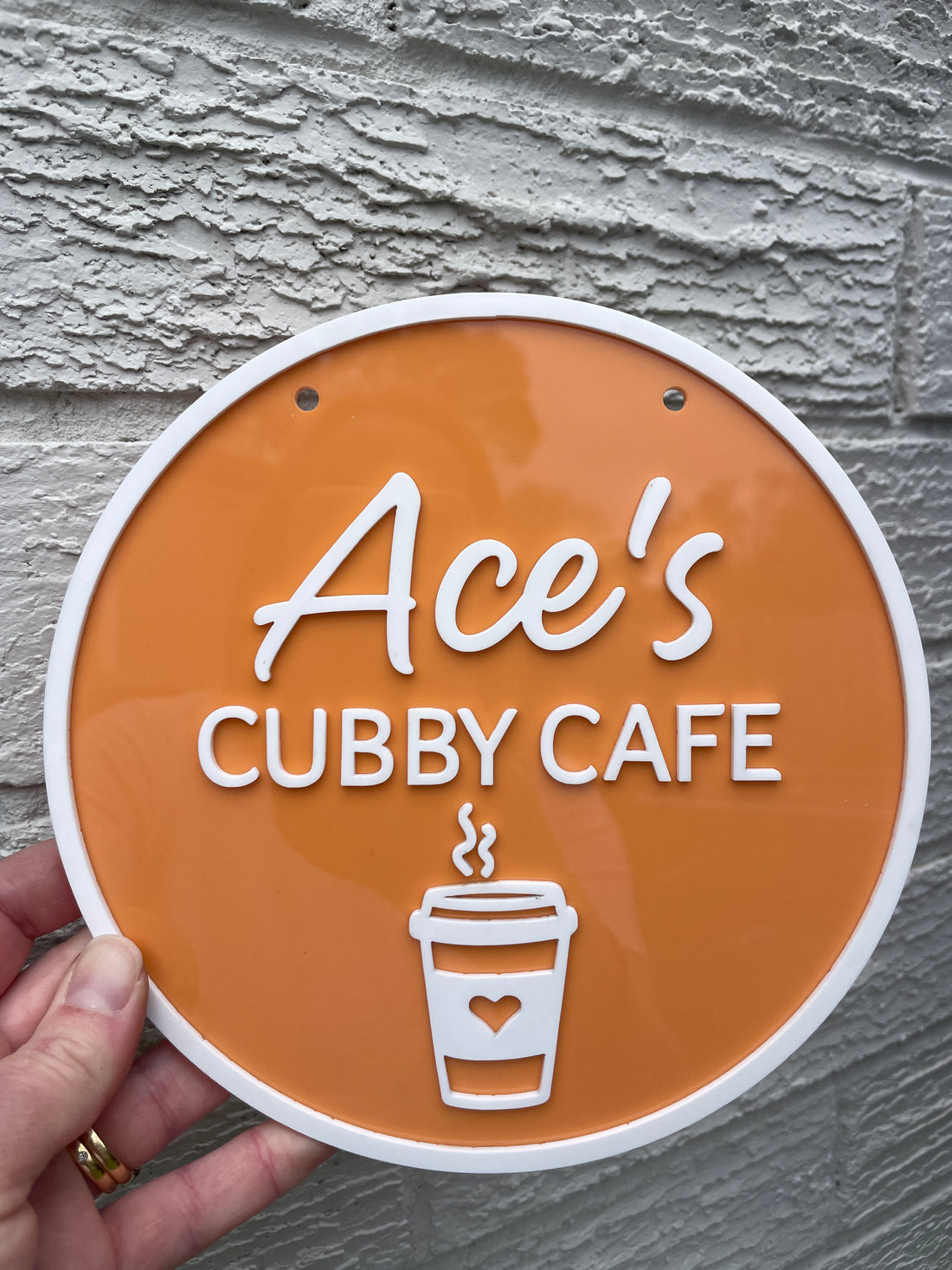 Personalised ACRYLIC Cubby Cafe Sign