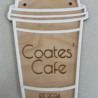 Coffee Cup Café Sign (13x18cm)