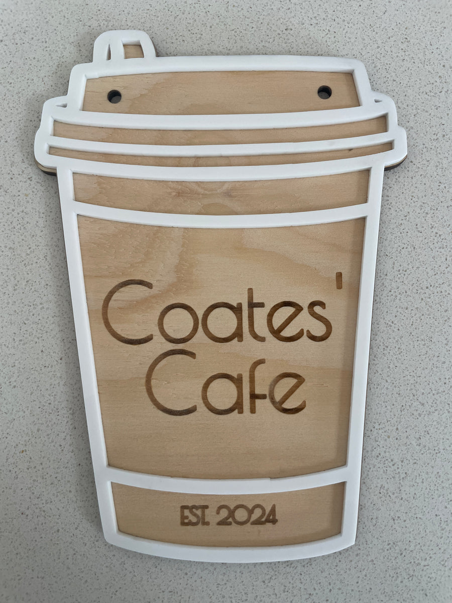 Coffee Cup Café Sign (13x18cm)