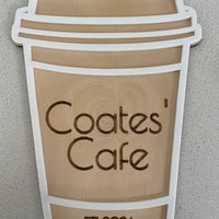 Coffee Cup Café Sign (13x18cm)