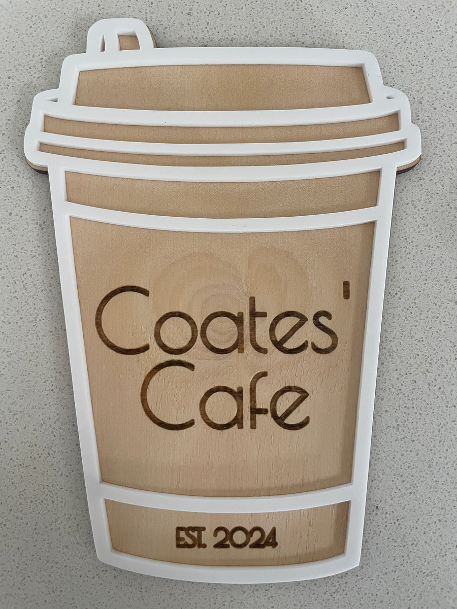 Coffee Cup Café Sign (13x18cm)