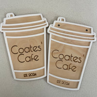 Coffee Cup Café Sign (13x18cm)