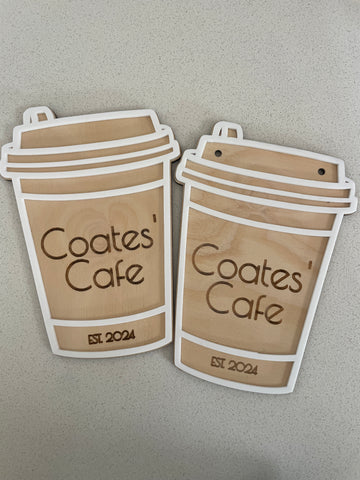 Coffee Cup Café Sign (13x18cm)