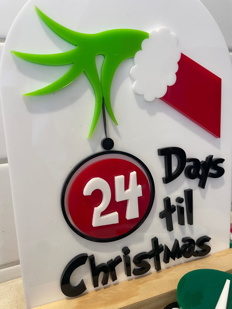 The Grinch Countdown Calendar – Ready Made Acrylic