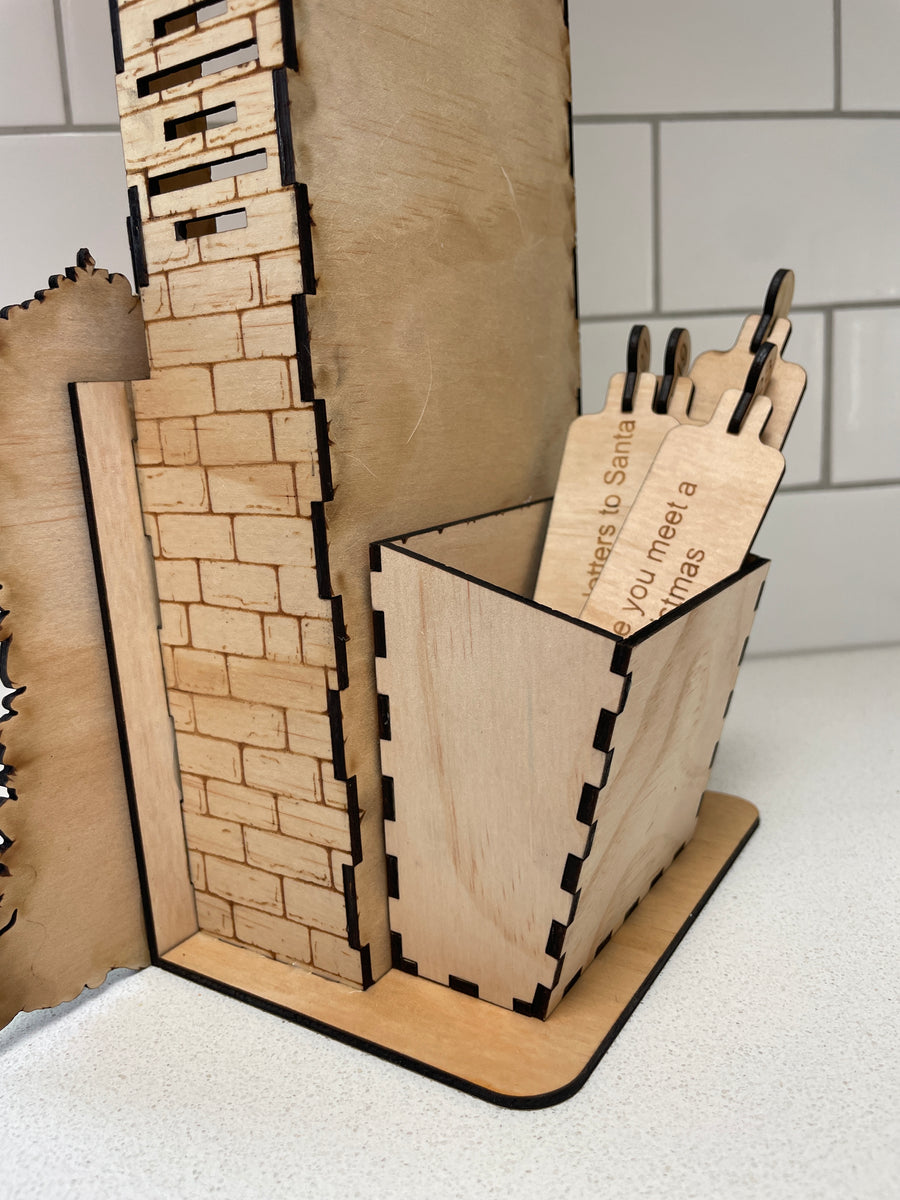Wooden Christmas Countdown Chimney Advent Calendar