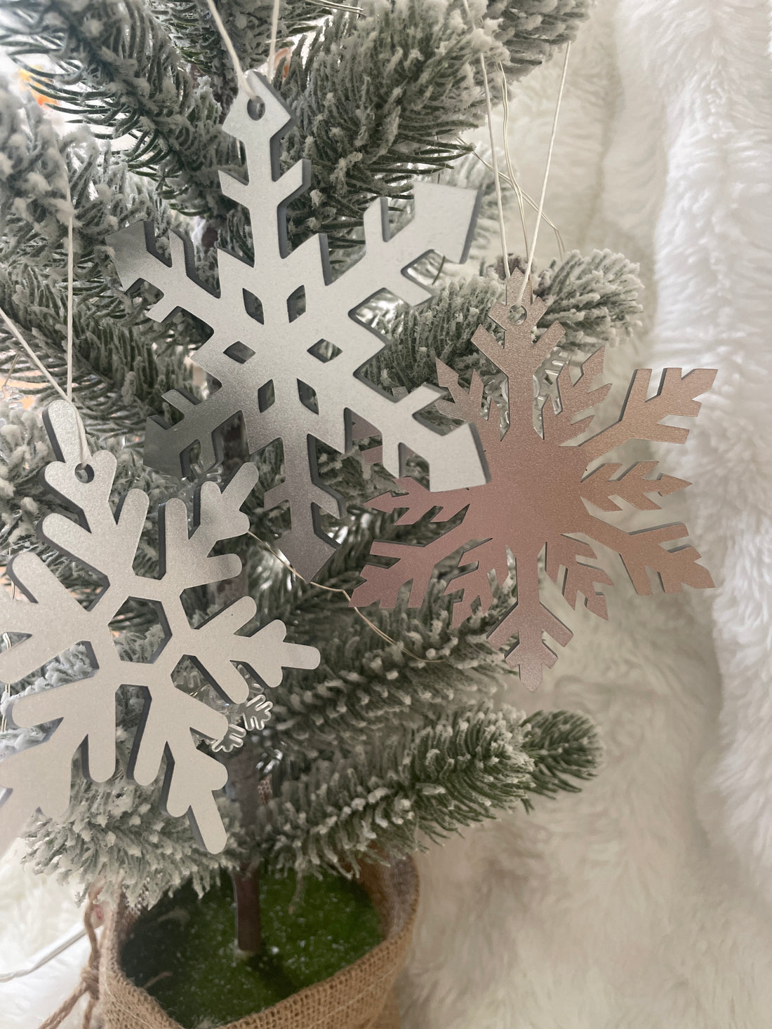 Silver Snowflake Trio – Christmas Decorations