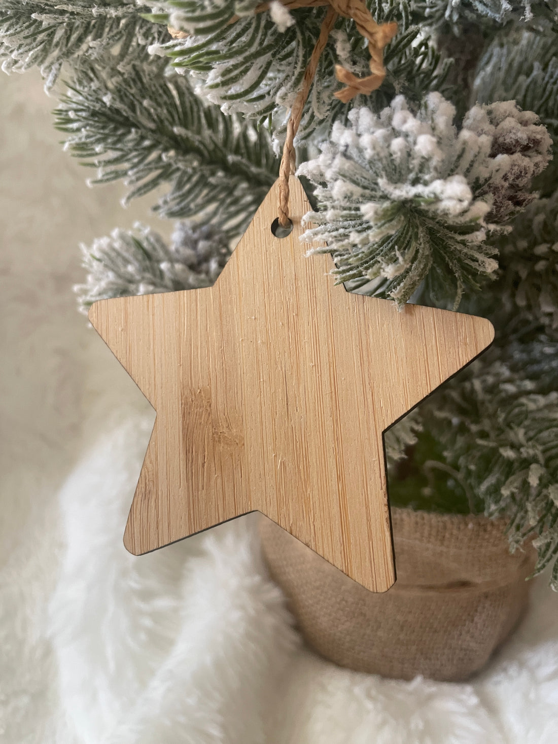Bamboo Christmas Decorations – Set of 4 Ornaments
