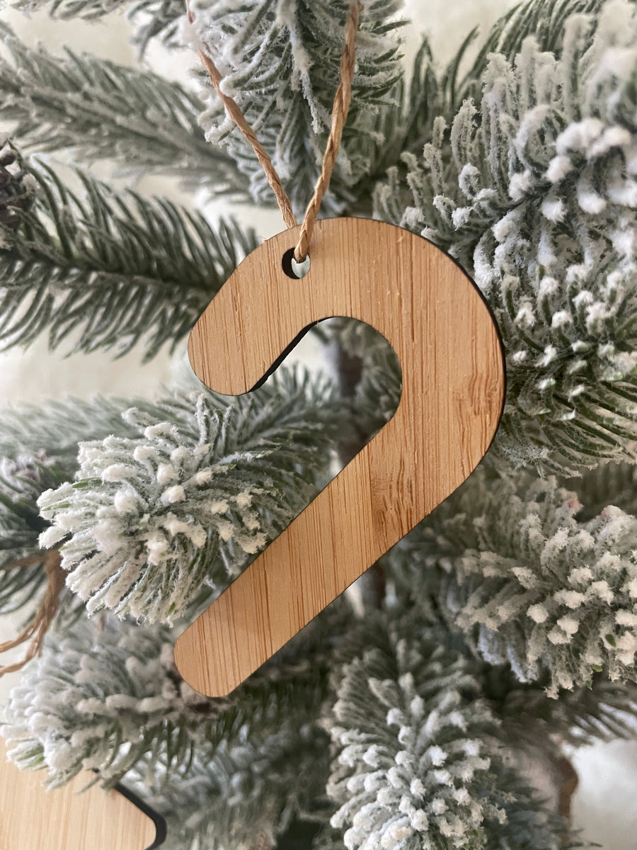 Bamboo Christmas Decorations – Set of 4 Ornaments