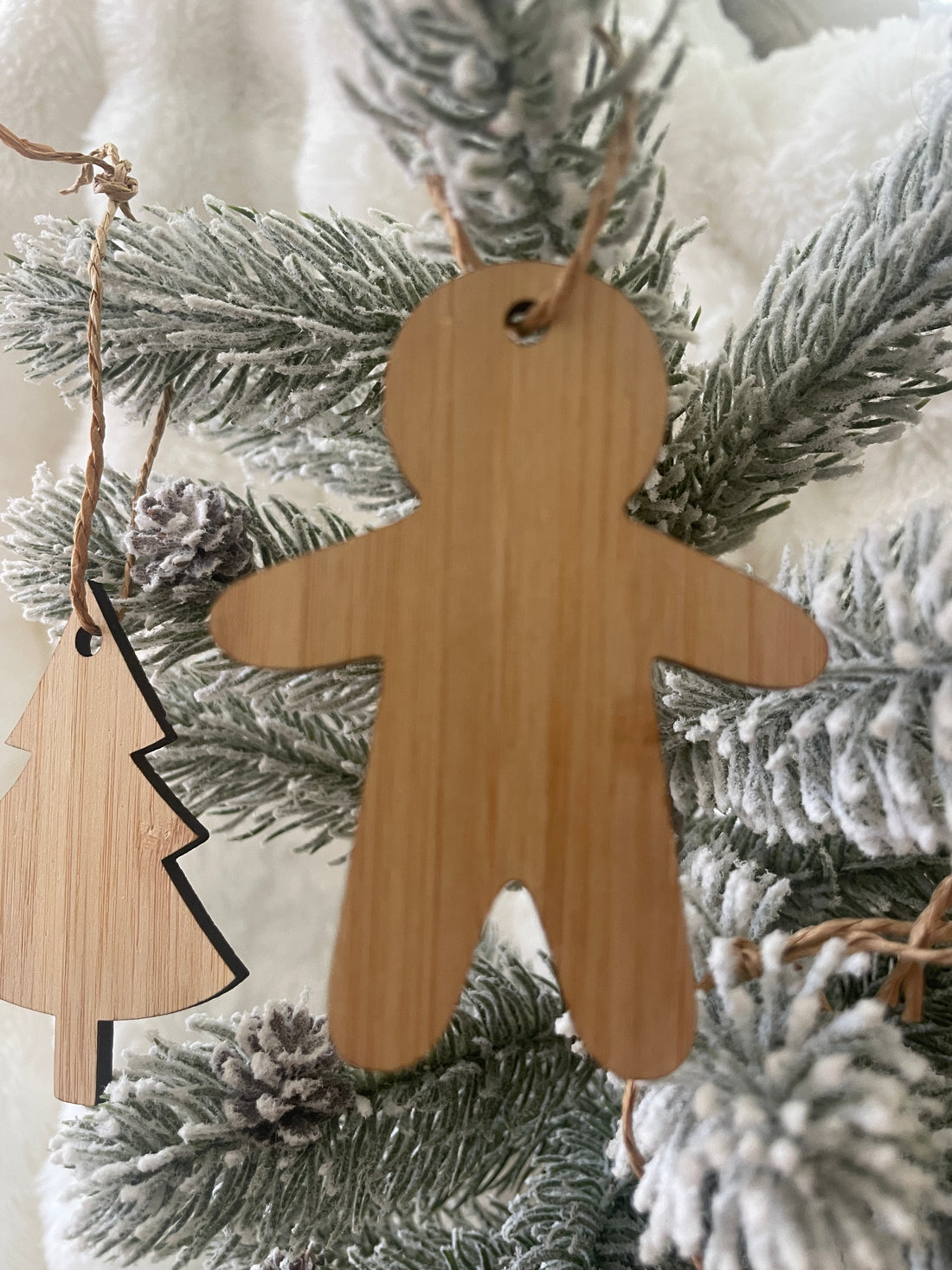 Bamboo Christmas Decorations – Set of 4 Ornaments