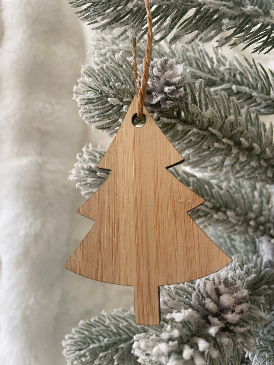 Bamboo Christmas Decorations – Set of 4 Ornaments