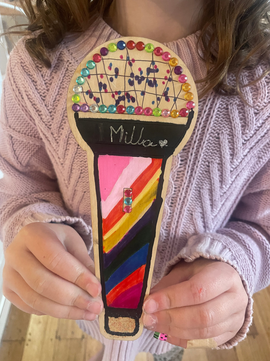 Microphone Making Craft DIY Wooden Microphone Craft – Kids Party Activity | K-Pop & Music Theme ...
