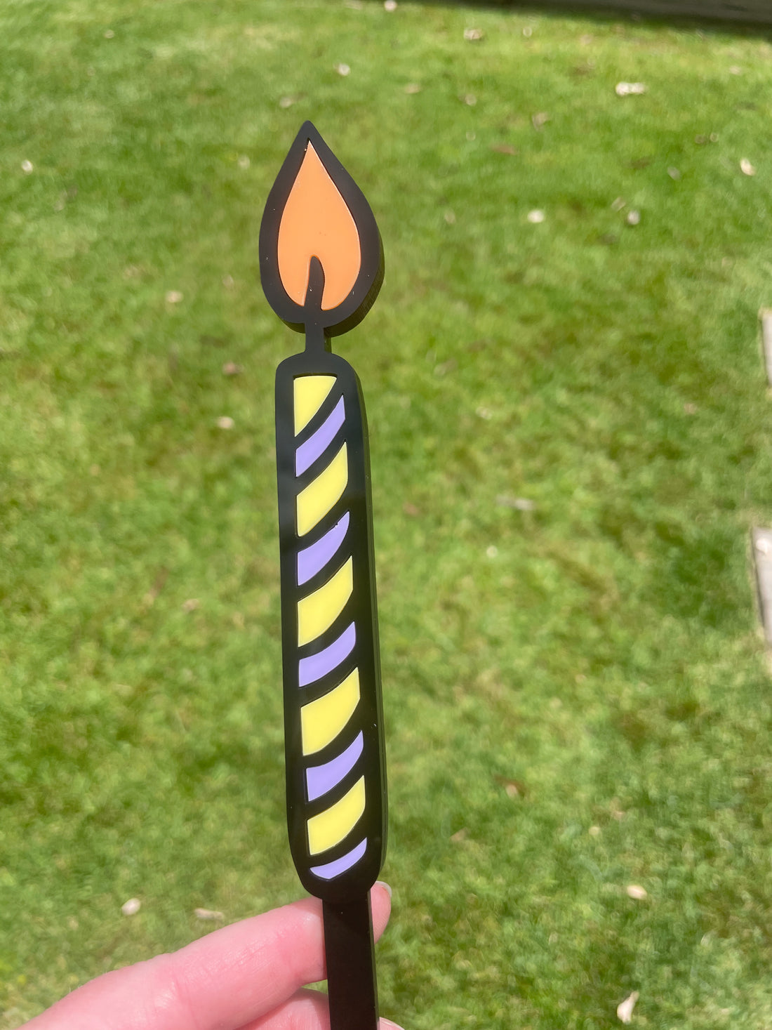 Single Candle Acrylic Cake Topper