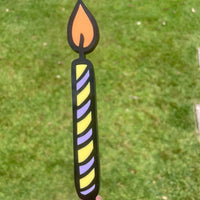 Single Candle Acrylic Cake Topper