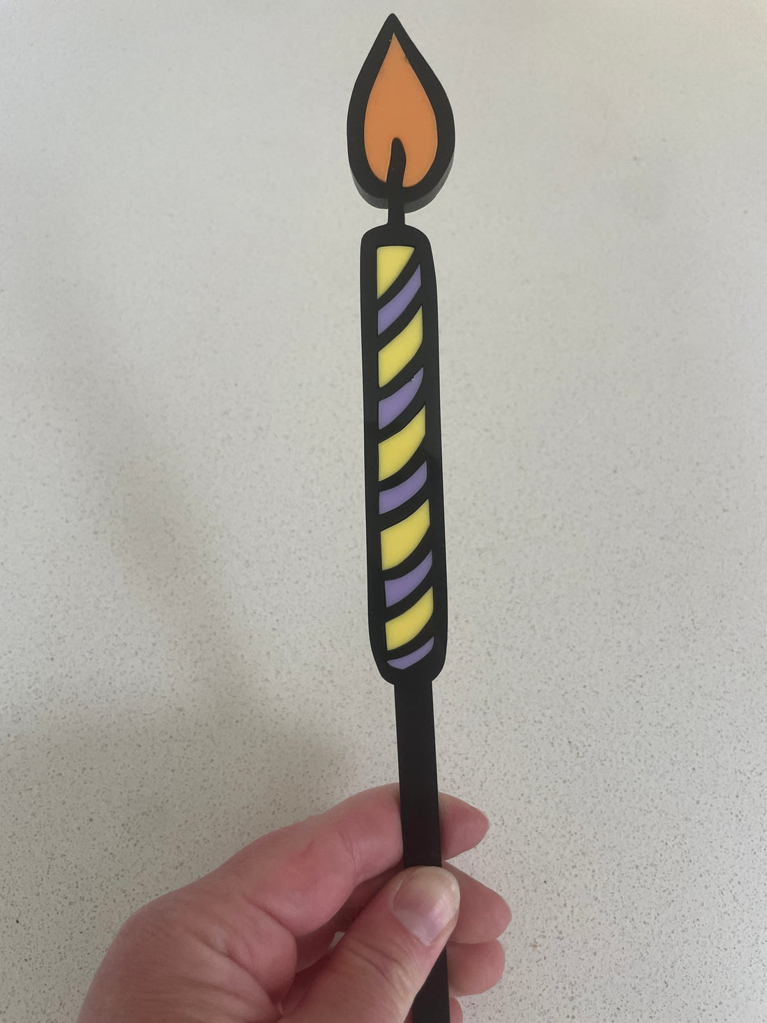 Single Candle Acrylic Cake Topper