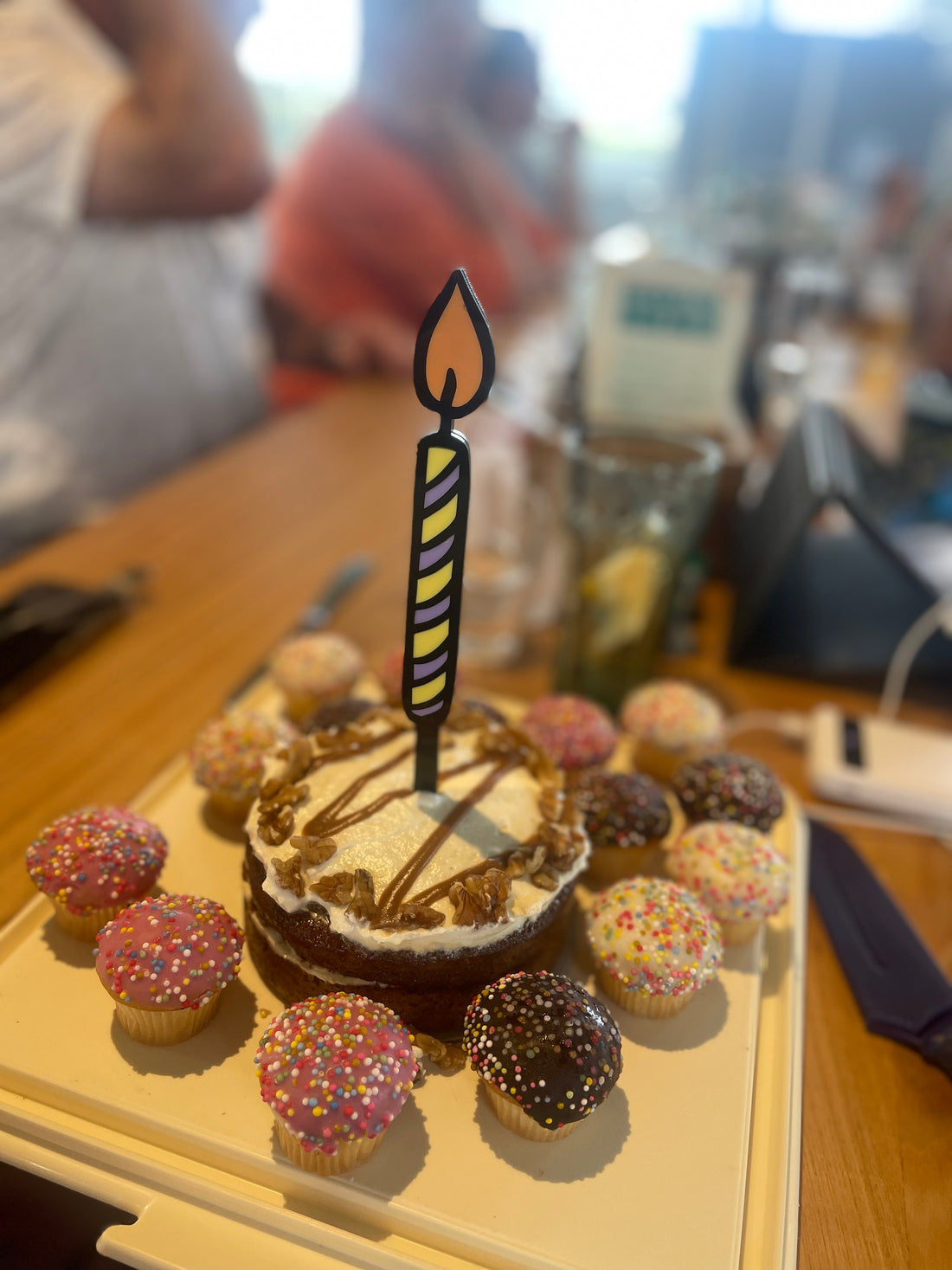 Single Candle Acrylic Cake Topper