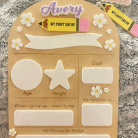 First and Last Day of School Boards - Daisies or Stars (Interchangeable name)