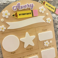 First and Last Day of School Boards - Daisies or Stars (Interchangeable name)