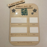 Classroom First & Last Day Board