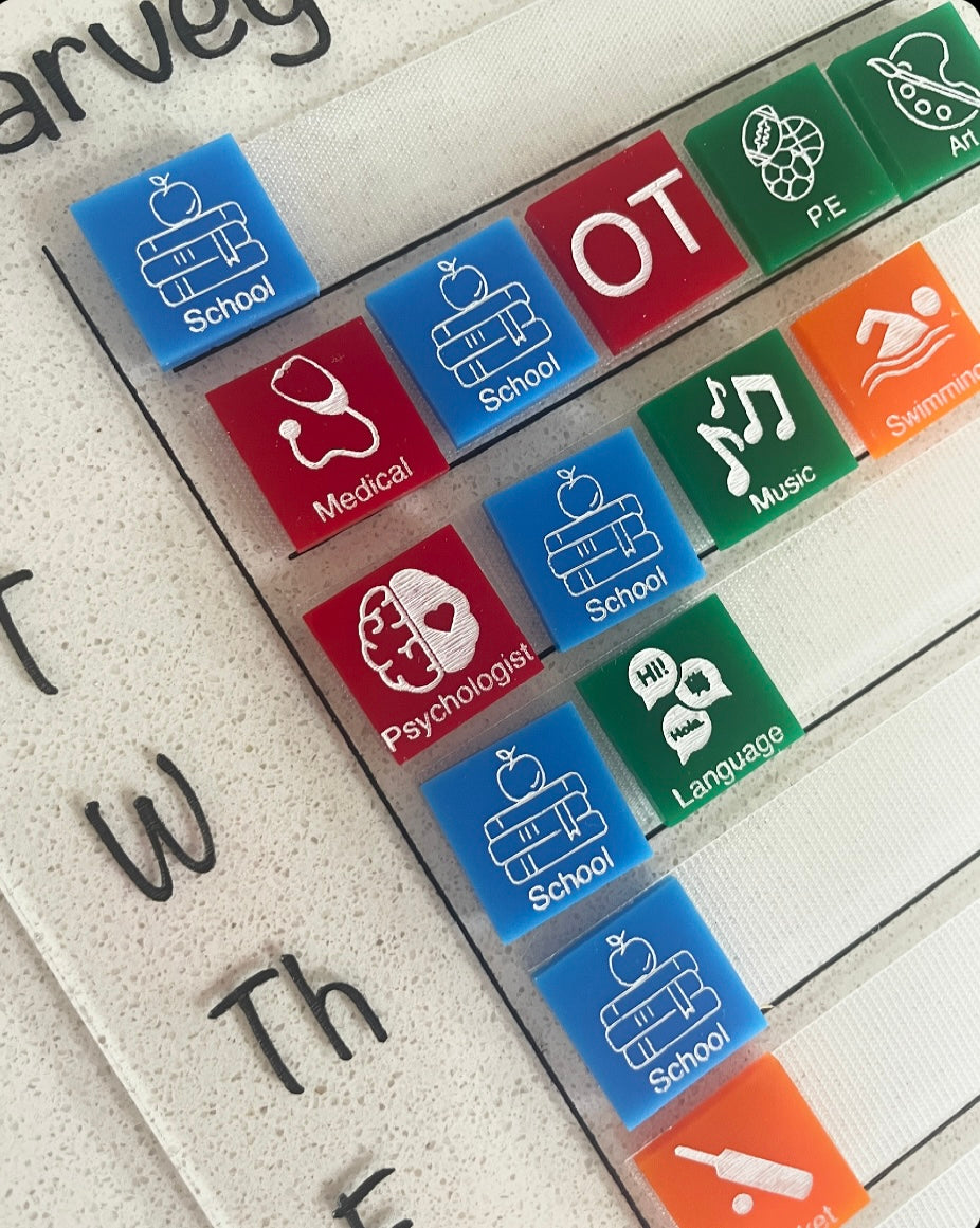 Visual Program Management Schedule Design Custom Visual Schedule – Emma Jae Custom Laser Designs