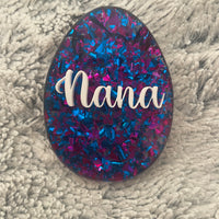 Personalised Easter Egg Table Name Tags - Chunky Glitter FREE SHIPPING