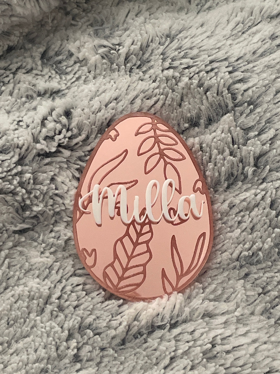 Personalised Easter Egg Table Name Decorations - Mirrored