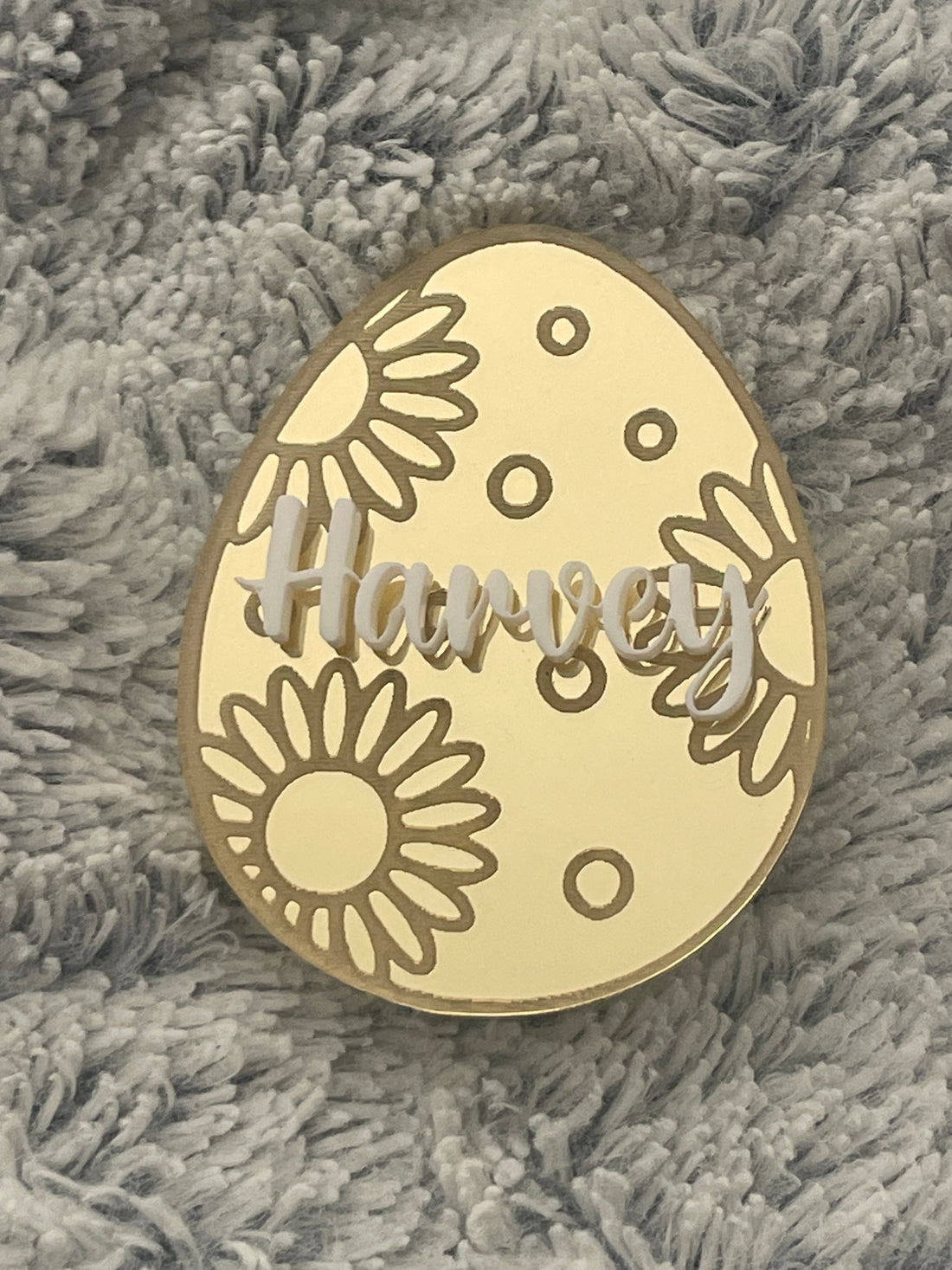 Personalised Easter Egg Table Name Decorations - Mirrored