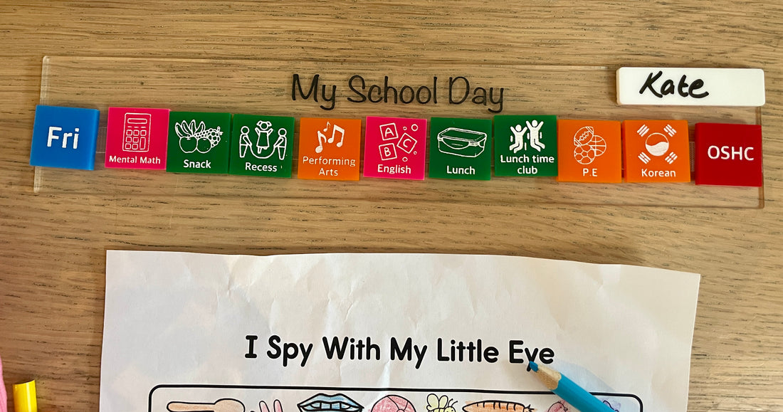 Desk Visual Schedule - For Schools – Emma Jae Custom Laser Designs