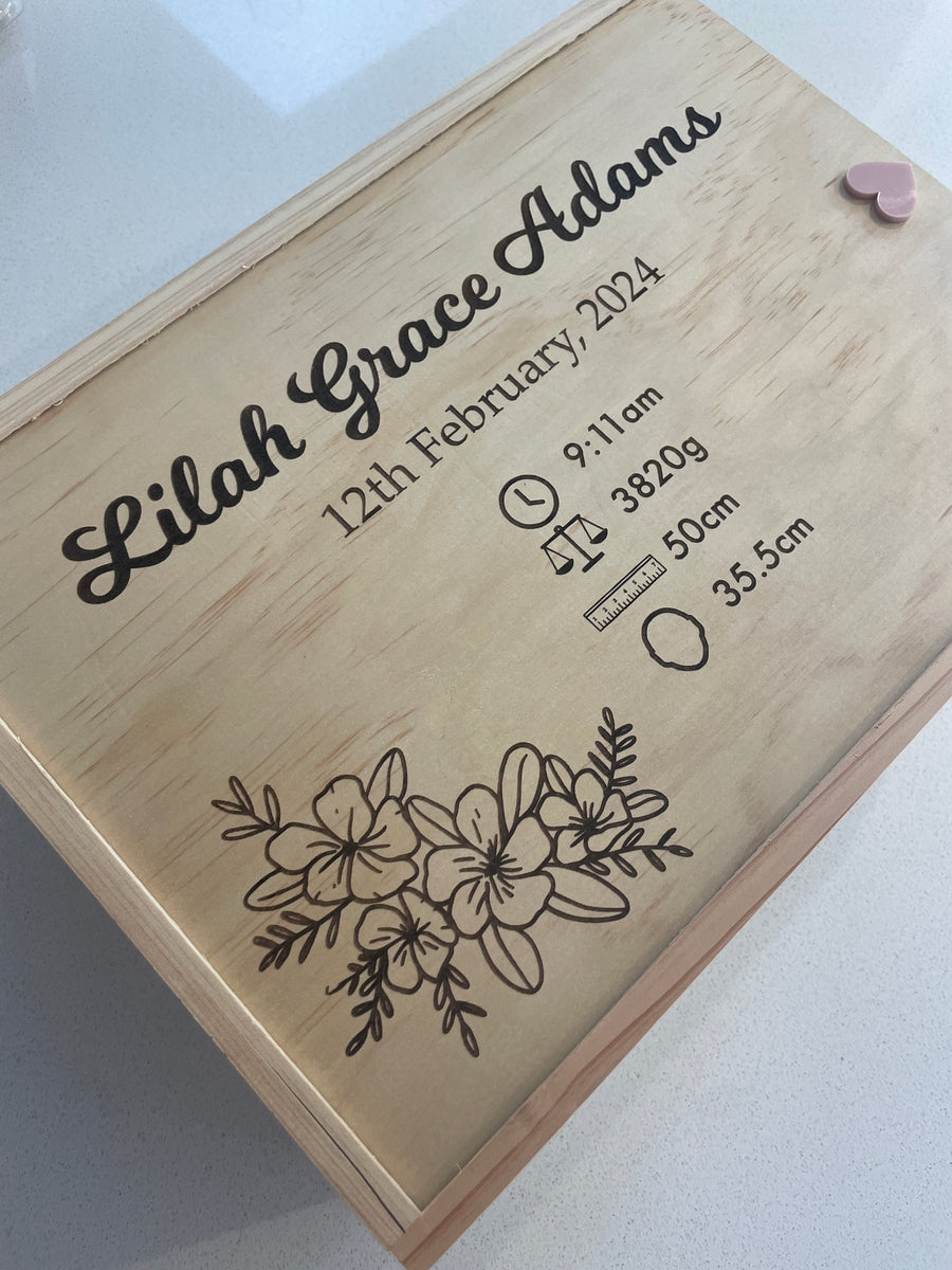 Personalised Baby Keepsake Box