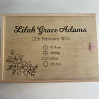 Personalised Baby Keepsake Box