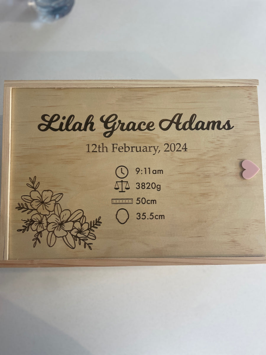 Personalised Baby Keepsake Box