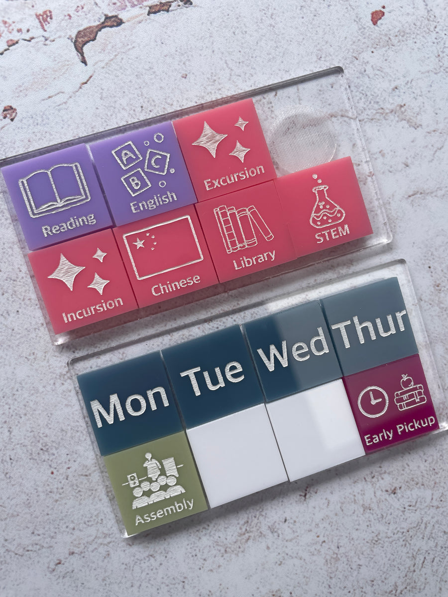 Desk Visual Schedule - For Schools – Emma Jae Custom Laser Designs