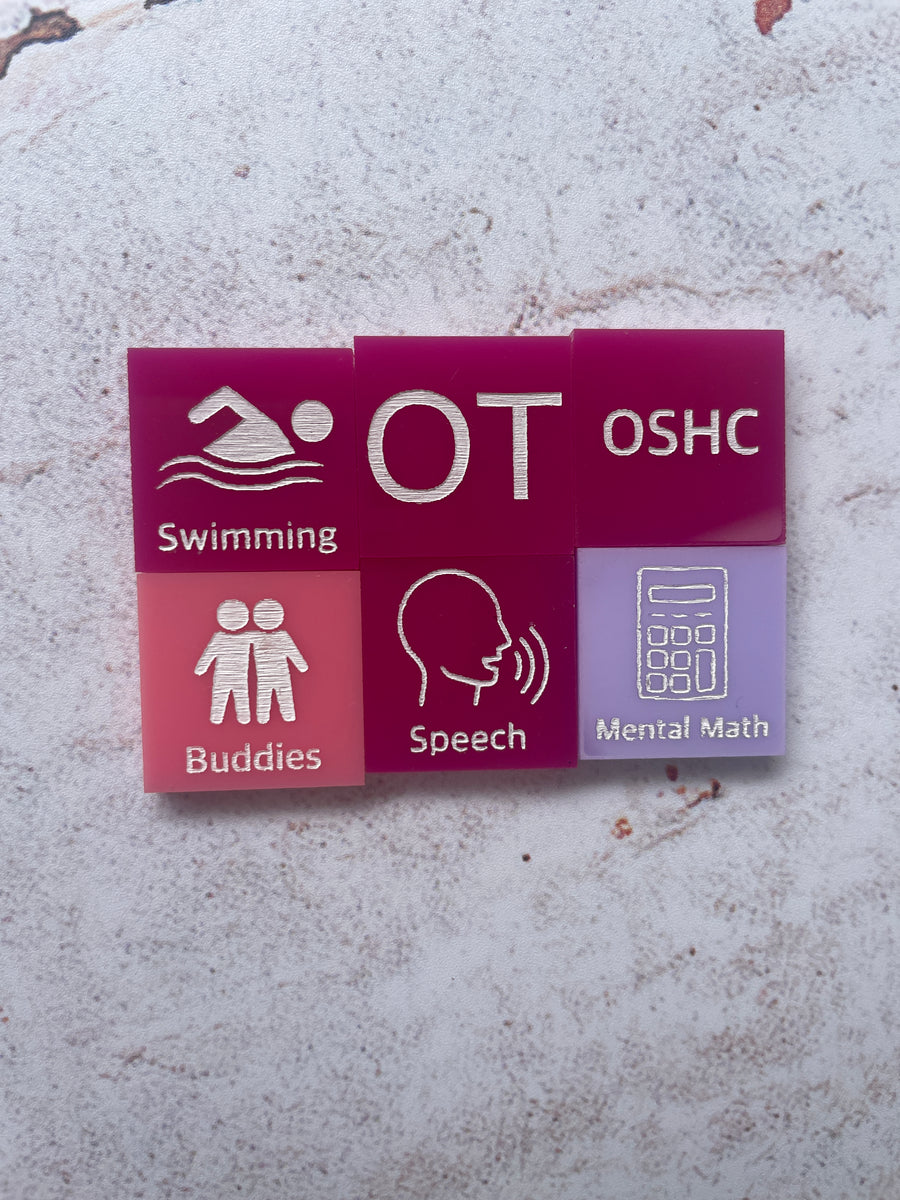 Desk Visual Schedule - For Schools – Emma Jae Custom Laser Designs