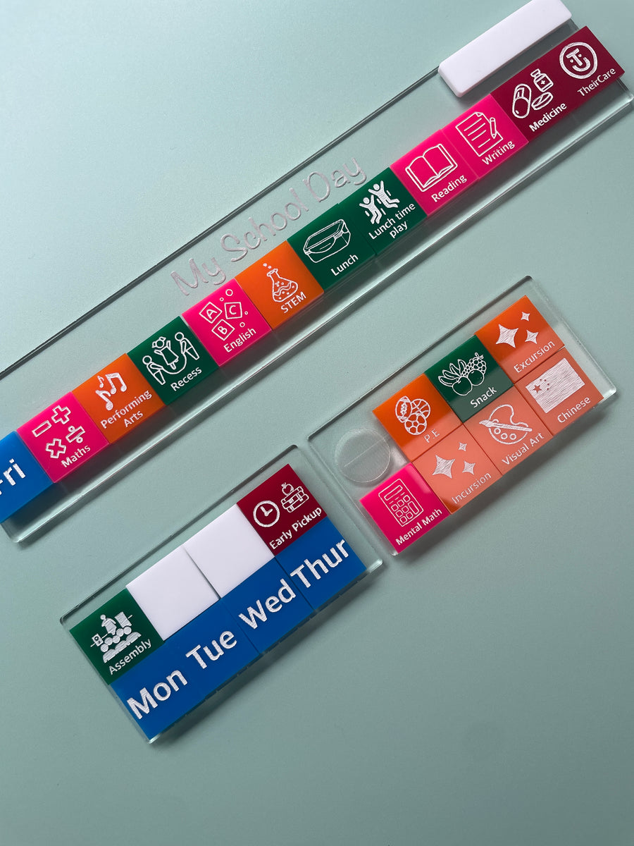 Desk Visual Schedule - For Schools – Emma Jae Custom Laser Designs